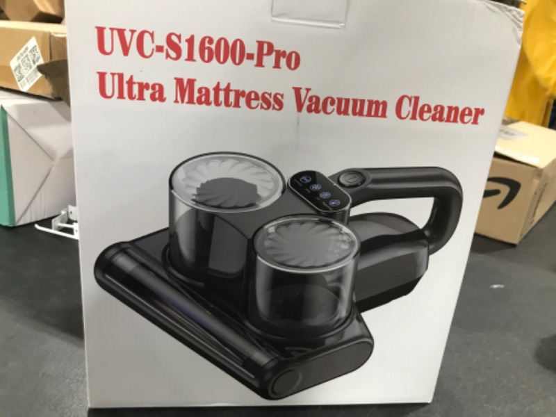 Photo 1 of Mattress Vacuum Cleaner 5 in 1 Bed Vacuum Cleaner with 16Kpa Suction 253.7nm UV-C Light, HEPA Filtration, Ultrasonic, High Heating, 30000Rpm/Min Rotation , Replacement Filter Included, 500W, Corded