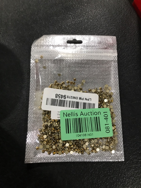 Photo 1 of Dowarm 1440 Pieces SS16 Flatback Rhinestones, 4MM Glass Crystal Rhinestones for Craft Nails Dance Costumes, Flat Back Nail Crystals, Non Hotfix Rhinestone (SS16 / 4MM, Bright Gold)