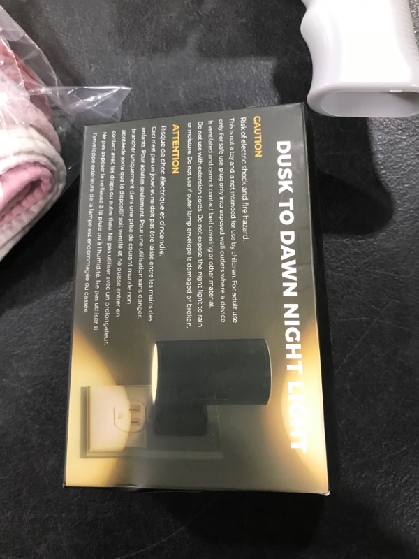 Photo 1 of L LOHAS LED Night Light Plug in, Modern Night Lights Plug into Wall, Dusk to Dawn Sensor, Soft White 3000K, 0-100LM Adjustable Brightness, Dimmable Night Lights for Hallway Bedroom Stairway, 2 Pack