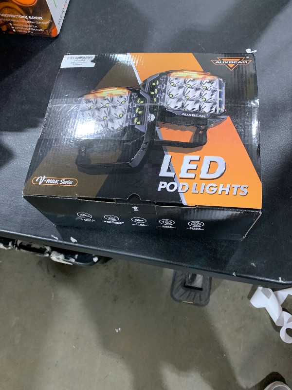 Photo 1 of Auxbeam 5" 168W LED Cube Pods Offroad Driving Light with Amber Covers, 16440LM Bright Square Offroad Lights with Side Shooter 270° Combo Beam Ditch Light, DRL for Jeep ATV Wrangler Ford Truck Pickup