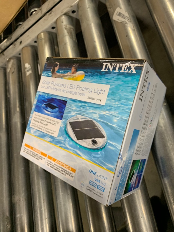Photo 1 of Intex 28690E Solar Powered LED Floating Light with Auto On and Auto Off, Color Changing and Static White Mode Swimming Pool Party Lights