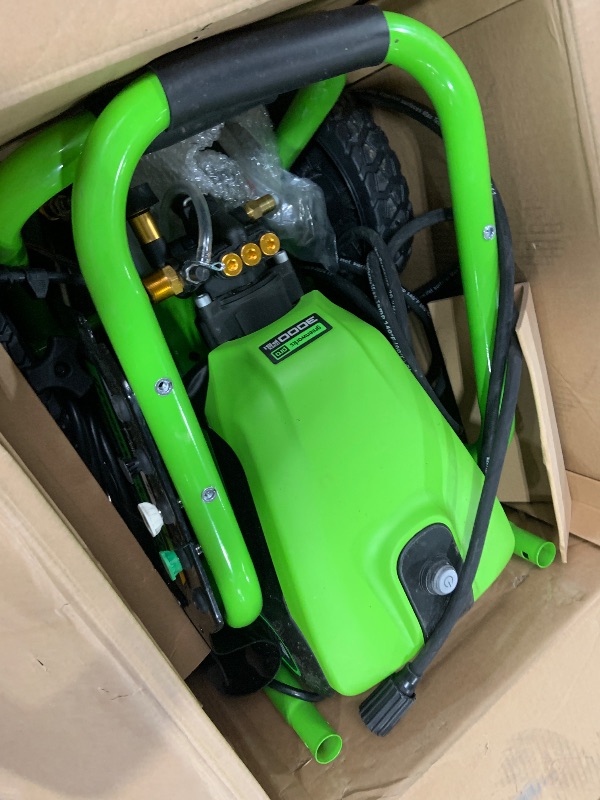 Photo 1 of Greenworks 3000 PSI Pressure Washer (2.0 GPM Max) with Foam Cannon – Easily Remove Dirt and Grime on Siding, Fences, Patios,
