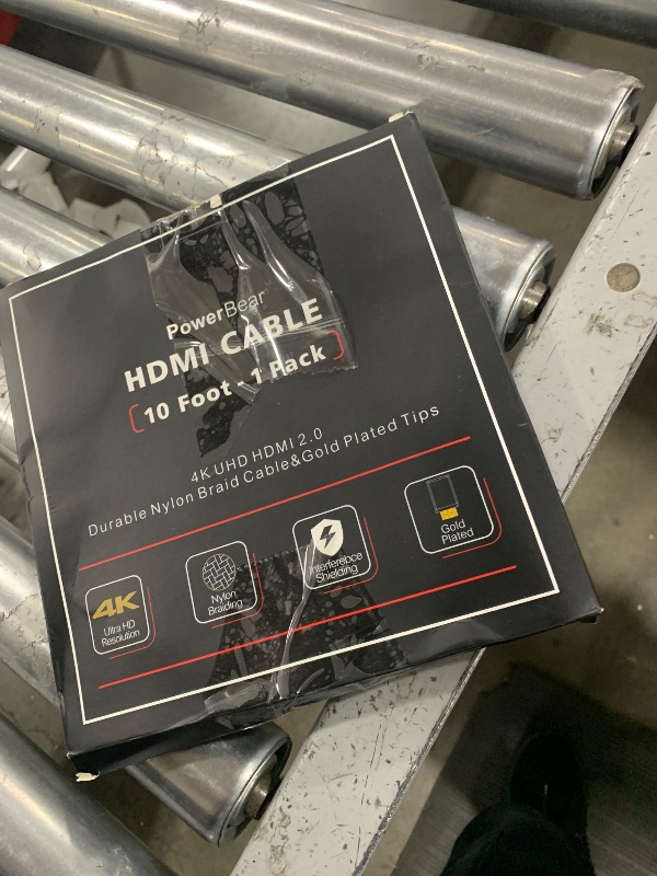 Photo 1 of PowerBear 4K HDMI Cable 10 ft | High Speed Hdmi Cables, Braided Nylon & Gold Connectors, 4K @ 60Hz, Ultra HD, 2K, 1080P, ARC & CL3 Rated | for Laptop, Monitor, PS5, PS4, Xbox One, Fire TV, & More