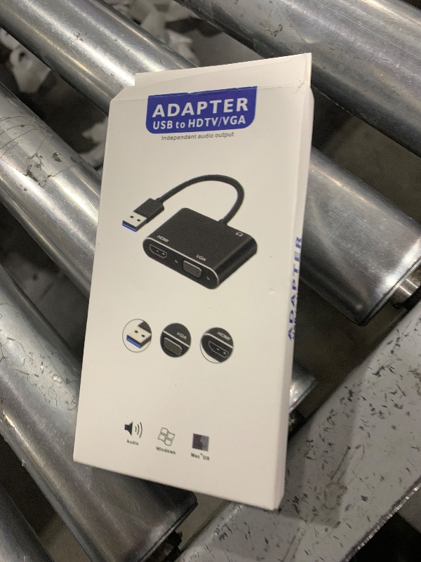 Photo 1 of AKWOR USB 3.0 to HDMI VGA Adapter, USB to HDMI USB to VGA Adapter for 2 Monitors, 1920 * 1080P@60HZ Full HD Display Video Converter Comaptible with Windows 7/8/10/11 and Mac OS Systems