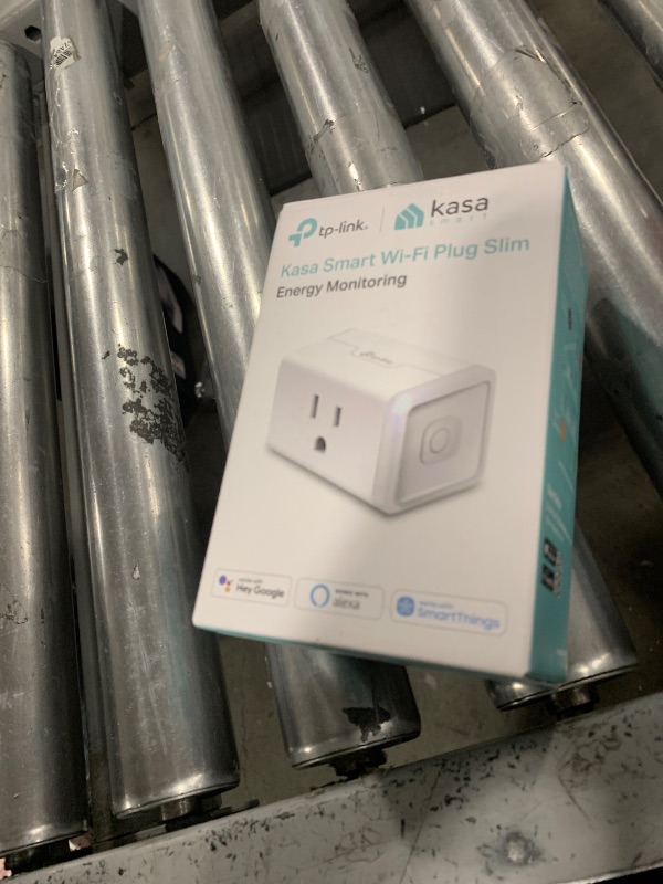 Photo 1 of Kasa Smart Plug Mini with Energy Monitoring, Smart Home Wi-Fi Outlet Works with Alexa, Google Home & IFTTT, Wi-Fi Simple Setup, No Hub Required (KP115), White