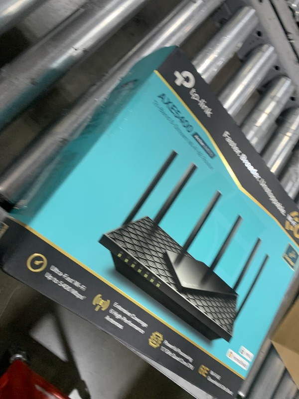 Photo 1 of TP-Link AXE5400 Tri-Band WiFi 6E Router (Archer AXE75)- Gigabit Wireless Internet Router, ax Router for Gaming, VPN Router, OneMesh, WPA3, Black