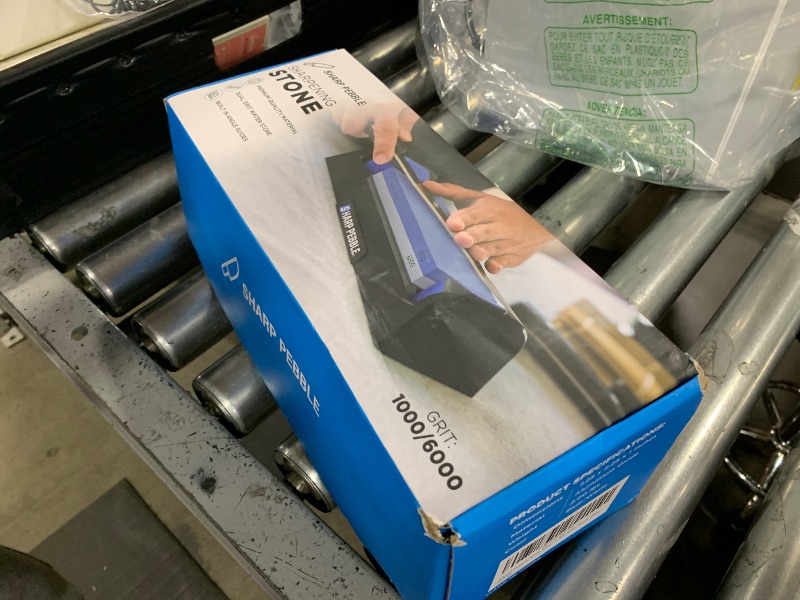 Photo 1 of Sharp Pebble Knife Sharpening Stone Kit-Grit 1000/6000 Wet Stone-Built In Angle Guides 15/17/20/22 Degrees- Professional Whetstone Knife Sharpener Stone Set with Plastic Base