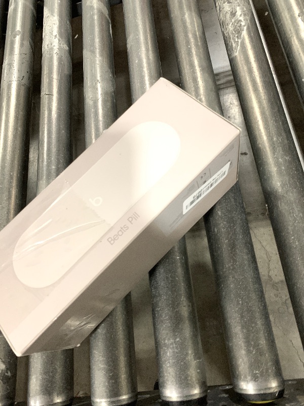 Photo 1 of Beats Pill x Kim Kardashian - Wireless Bluetooth Speaker and Portable Charger via USB-C - Up to 24 Hours Battery Life, IP67 Water Resistant, Apple & Android Compatible, Built-in Mic – Light Gray
