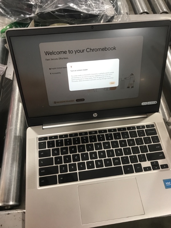 Photo 1 of HP 2023 14" HD IPS Chromebook, Intel Processor Up to 3.10GHz, 4GB Ram, 128GB SSD, Intel 4K Graphics, Super-Fast 6th Gen WiFi, Chrome OS (Renewed)