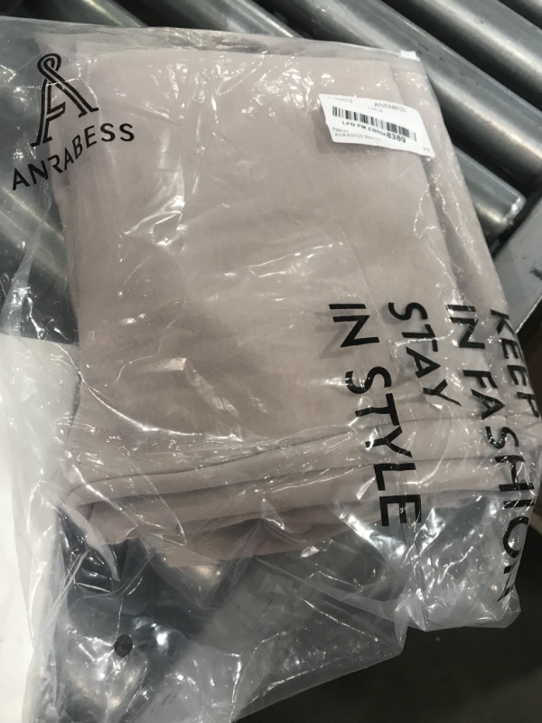 Photo 1 of ANRABESS Women's 2 Piece Sets Summer Travel Airplane Outfits Sleeveless Wide Leg Casual Lounge Matching Sweat Set Sweatsuits Light Khaki Large