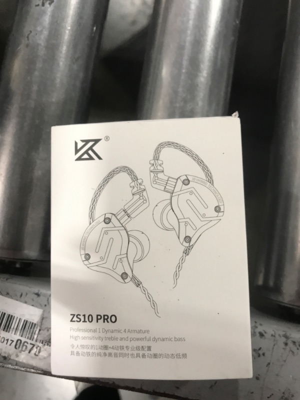 Photo 1 of Linsoul KZ ZS10 Pro, 4BA+1DD 5 Driver in Ear Monitor, HiFi Wired Earbuds, Gaming Earbuds, Hybrid IEM Earphones with Stainless Steel Faceplate, Detachable Cable for Musician(with Mic, Glare Yellow)