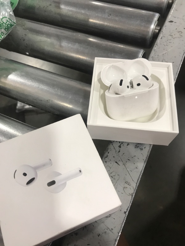 Photo 1 of Apple AirPods 4 Wireless Earbuds, Bluetooth Headphones, with Active Noise Cancellation, Adaptive Audio, Transparency Mode, Personalized Spatial Audio, USB-C Charging Case, Wireless Charging, H2 Chip