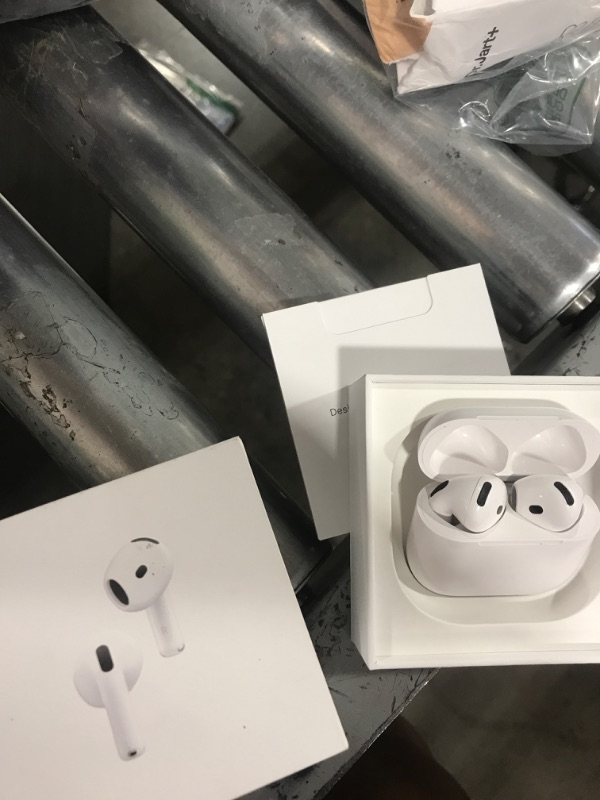 Photo 1 of Apple AirPods 4 Wireless Earbuds, Bluetooth Headphones, with Active Noise Cancellation, Adaptive Audio, Transparency Mode, Personalized Spatial Audio, USB-C Charging Case, Wireless Charging, H2 Chip