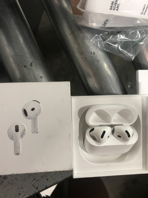 Photo 1 of Apple AirPods 4 Wireless Earbuds, Bluetooth Headphones, with Active Noise Cancellation, Adaptive Audio, Transparency Mode, Personalized Spatial Audio, USB-C Charging Case, Wireless Charging, H2 Chip
