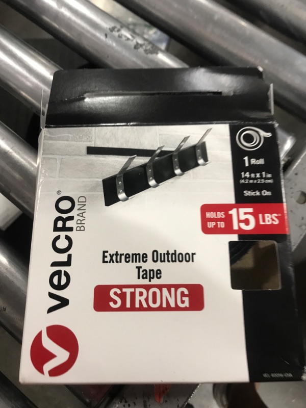 Photo 1 of VELCRO Brand Extreme Outdoor Double Sided Mounting Tape | Holds up to 15 Pounds on Brick or Other Rough Surfaces | UV and Weather Resistant | 14Ft Heavy Duty Roll