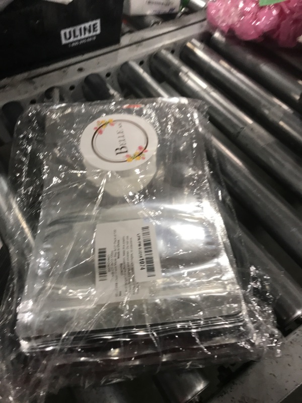 Photo 1 of BELLE KR® Clear Mylar Bag 8"x12" - Pack of 100, 8 Mil Thick - 2 Quart Stand Up See Through Mylar Bags for Food Storage with Label Stickers