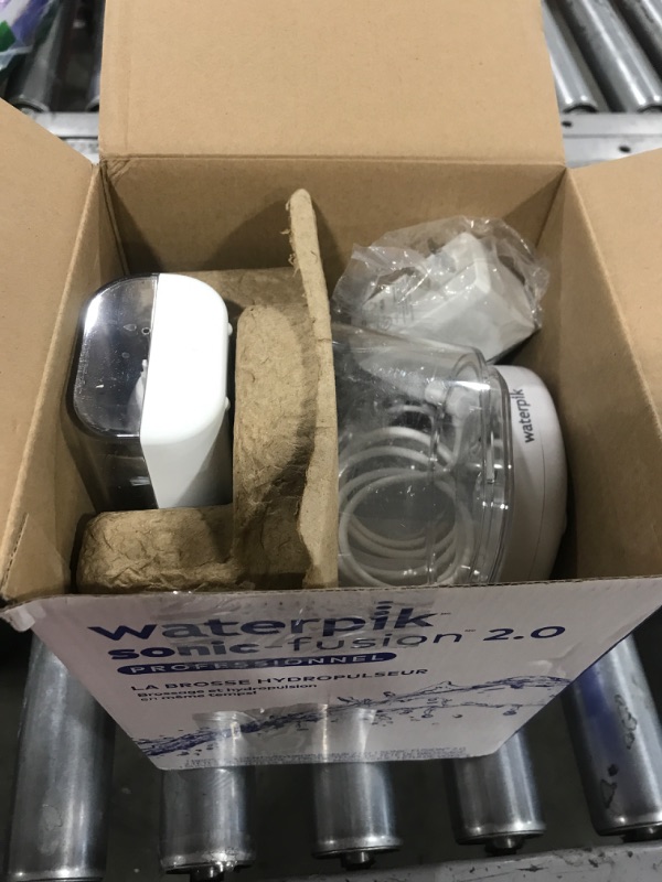 Photo 1 of Waterpik Sonic-Fusion 2.0 Professional Flossing Electric Toothbrush with Water Flosser Combo In One, White SF-04, Packaging May Vary
