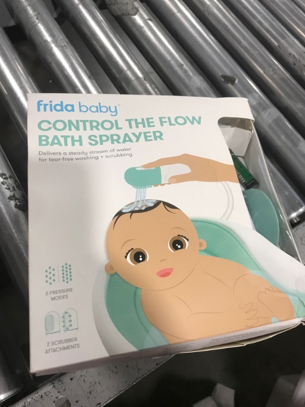 Photo 1 of Frida Baby Control The Flow Bathtub Sprayer Attachment for Baby Bathtub, Shower Head with Scalp Massager, Control Waterflow with 2 Pressure Modes