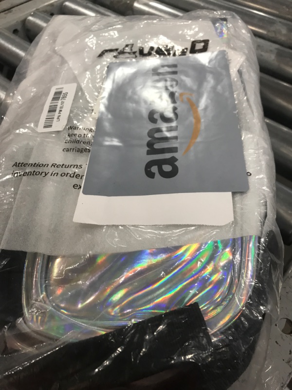 Photo 1 of Rave2o Anti Theft Rave Hydration Backpack 1.5L Insulated Bladder Hidden Pockets - Festival Hydration Pack Water Backpack for Festivals, Hiking, Running - Men Women Kids Hydro Pack - Holographic Silver