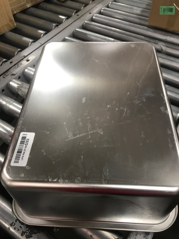 Photo 1 of HNeekyr Stainless Steel Cat Litter Box for Adult Cats or Kitty/Kitten 18"x14"x6" Rust-Proof, High Side, Non Stick, No Smell, Easy to Clean Metal Cat Litter Box