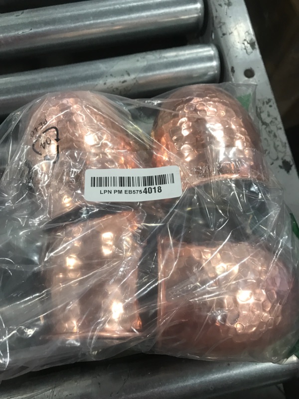 Photo 1 of Moscow-Mix Moscow Mule Mugs - Set of 4-100% Pure Copper Mugs Large 16 oz - Food Safe - Premium Moscow Mule Cups Set of 4 - Solid Copper Cups Perfect Premium Gift