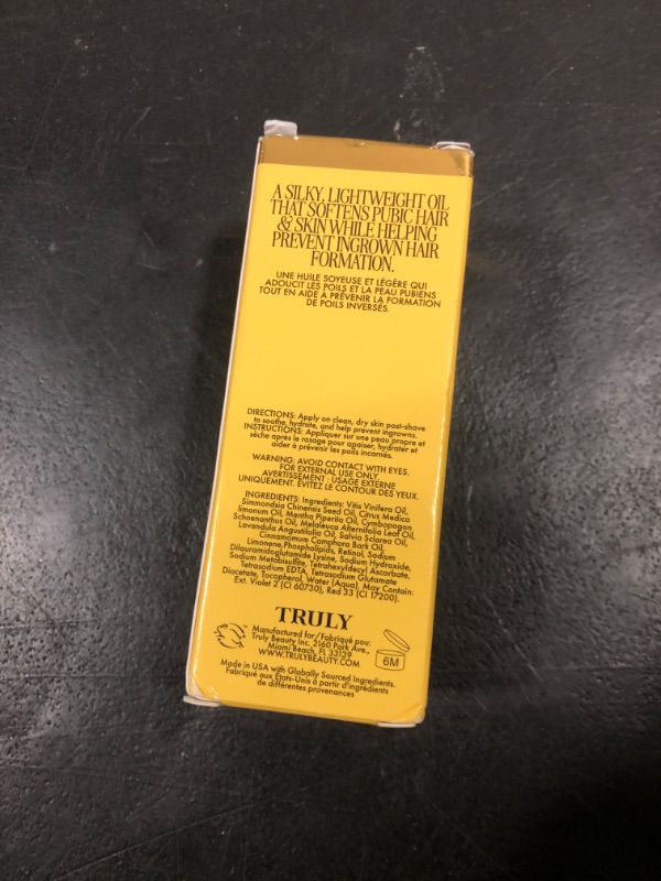 Photo 1 of Truly Beauty Cooka Oil - Pubic Hair and Skin Softening Oil - Hydrating and Pore Clearing Formula - Cooling After Shave Treatment for Bikini Area - 1.7 OZ