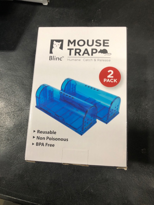 Photo 1 of Humane Mouse Trap | Catch and Release Mouse Traps That Work | Mice Trap No Kill for mice/Rodent Pet Safe (Dog/Cat) Best Indoor/Outdoor Mousetrap Catcher Non Killer Small Capture Cage (Blue)