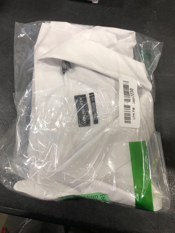 Photo 1 of Van Heusen Men's Dress Shirt Short Sleeve Slim Fit Poplin, Bone