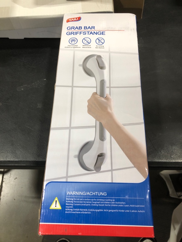 Photo 1 of TAILI Grab Bars for Bathtubs and Showers 2 Pack Suction Grab Bar, Heavy Duty Shower Handle Removable Bath Handrails for Seniors and Elderly, Bathroom Safety Grip No Drilling Waterproof,Grey