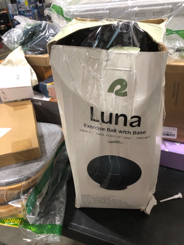 Photo 1 of Retrospec Luna Exercise Ball - 55, 65, or 75cm Yoga Ball for Workouts, Stability, Pregnancy - Swish Balance Ball w/Pump & Base for Office & Home Gym