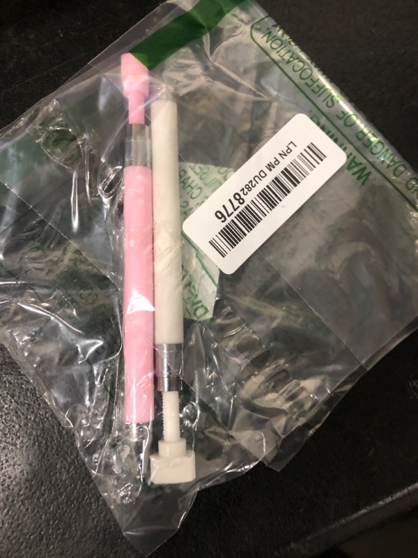 Photo 1 of PATIKIL Diamond Art Pen with Wax, Diamond Art Accessories 2Pcs Refillable Wax Pen with 4Pcs Wax for Diamond Art Nail DIY Craft, Pink White
