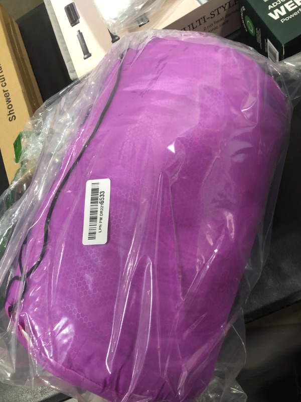 Photo 1 of SWTMERRY Sleeping Bag 3 Seasons (Summer, Spring, Fall) Warm & Cool Weather - Lightweight,Waterproof Indoor & Outdoor Use for Kids, Teens & Adults for Camping Hiking, Backpacking and Survival (Purple)