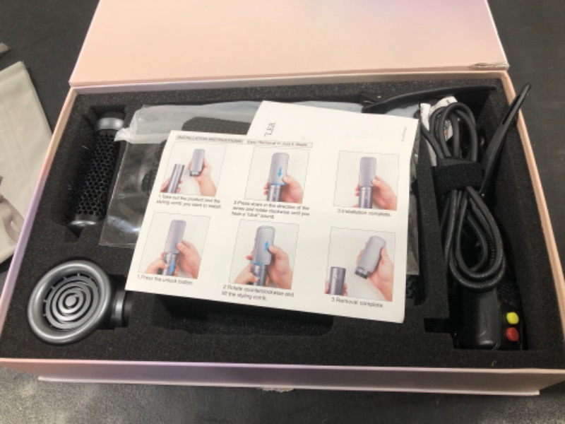 Photo 1 of 6 in 1 Air Styling & Drying System, Powerful High Speed Hair Dryer Brush & Multi-Styler with Auto Wrap Curlers,Hair Straightener Brush,Round Volumizing Brush,Soft Smoothing Brush