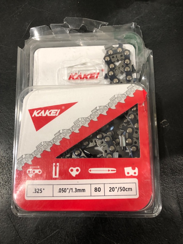 Photo 1 of KAKEI Husqvarna Chainsaw Chain 20 Inch .325" Pitch .050" Gauge 80 Drive Links Fits Husqvarna 450 (Rancher), 545 (Rancher), 550 (XP), Craftsman, Jonsered (1 Chain)