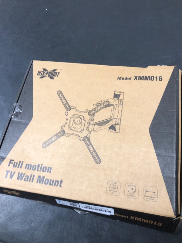 Photo 1 of USX MOUNT UL Listed TV Wall Mount for Most 26-60 Inch TVs, Wall Mount TV Brackets with Swivel, Tilt, Rotating, Center Corner Design on Single Stud, Up to 77 lbs Max VESA 400x400mm