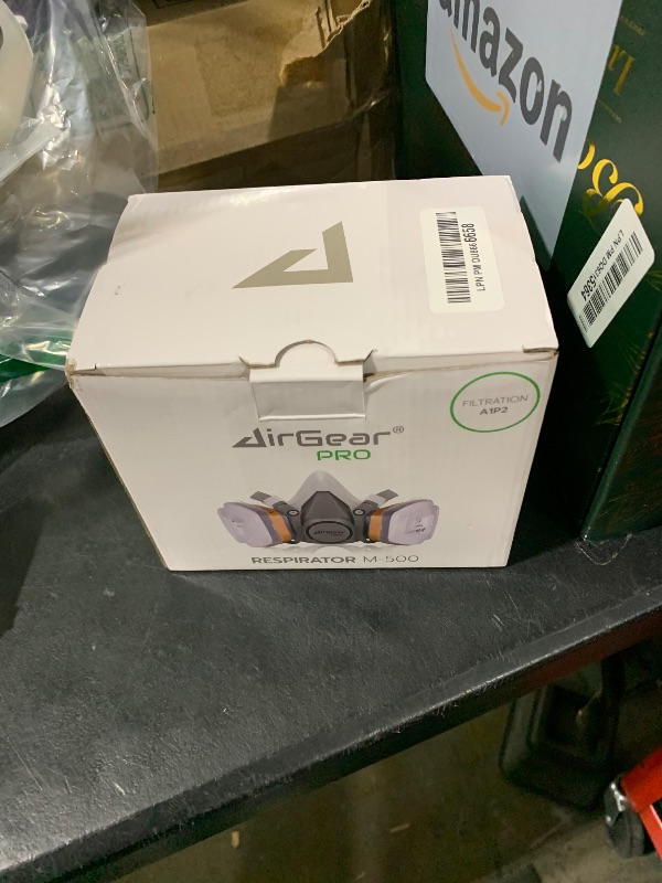 Photo 1 of AirGearPro M-500 Reusable Respirator Mask with A1P2 Filters | Anti-Gas, Anti-Dust | Gas Mask Ideal for Painting, Woodworking, Construction, Sanding, Spraying, Chemicals, DIY etc