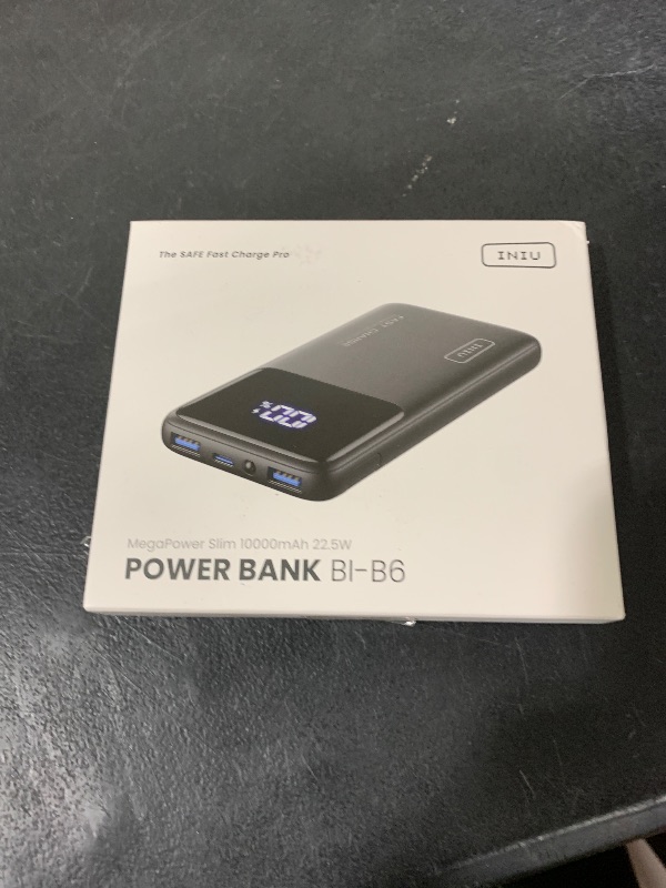 Photo 1 of INIU Portable Charger, Slimmest Fast Charging 10000mAh USB C in/Out Power Bank, 22.5W PD3.0 QC4+ Battery Pack, Portable Phone Charger for iPhone 16 15 14 13 12 Pro Samsung S22 S21 Google AirPods iPad