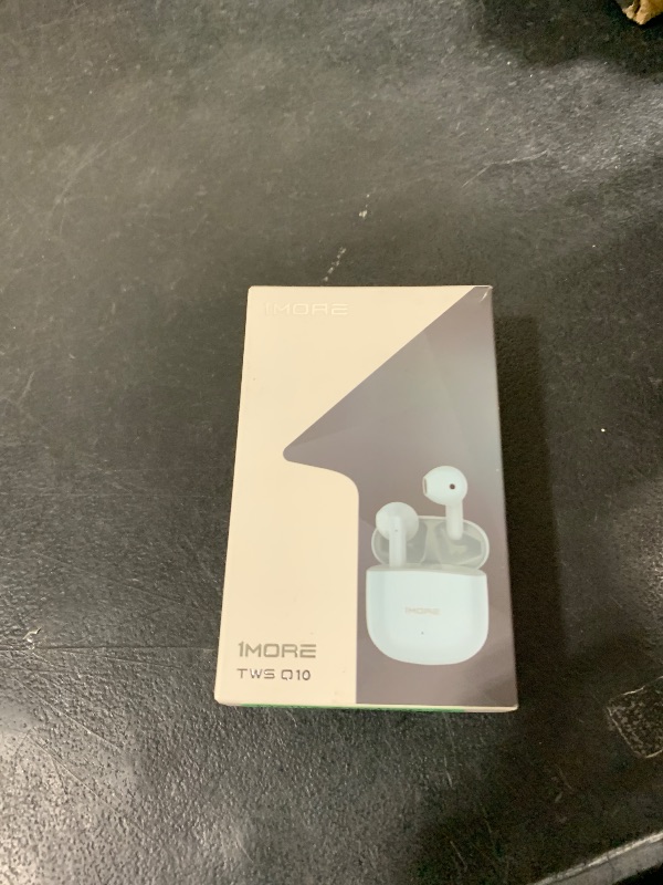 Photo 1 of 1MORE Q10 Wireless Ear Buds, Bluetooth 5.3 Half in-Ear Wireless Earbuds with Charging Case, Deep Bass Stereo Headphones, Dual Mics, 26H Playtime, one Step-Pairing, IPX4 Waterproof Earphones, Blue