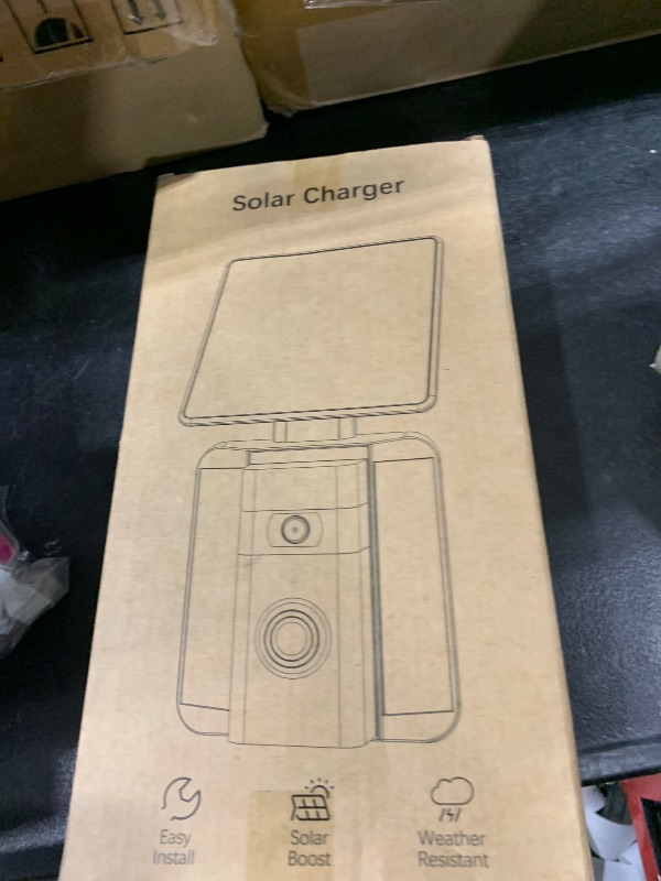 Photo 1 of QIBOX Solar Charger Compatible with Ring Video Doorbell (2020 Release), 2.9W Waterproof Continuously Solar Panel, Only for Micro USB Port Adjustable Panel