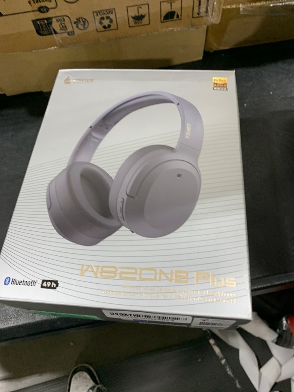 Photo 1 of Edifier W820NB Plus Hybrid Active Noise Cancelling Headphones - LDAC Codec - Hi-Res Audio - Fast Charge - Over Ear Bluetooth V5.2 Headphones for Travel, Flight, Train, and Commute- Gray