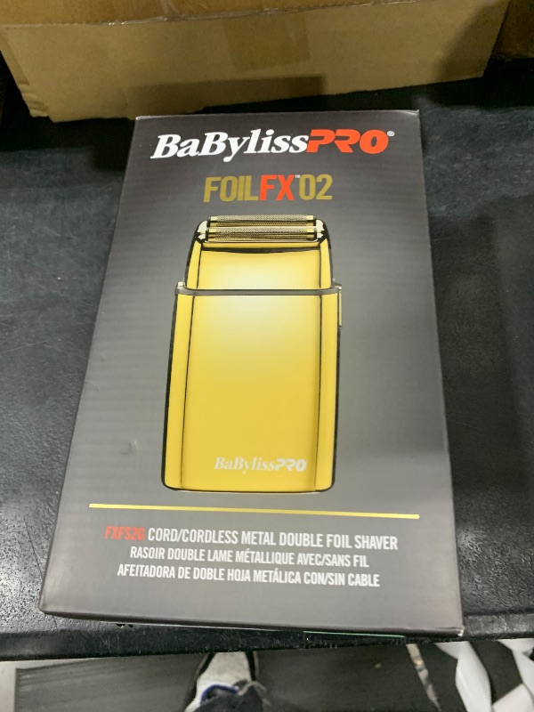 Photo 1 of BaBylissPRO Baberology Double Foil Shaver FXFS2G GOLDFX Professional Electric Shaver