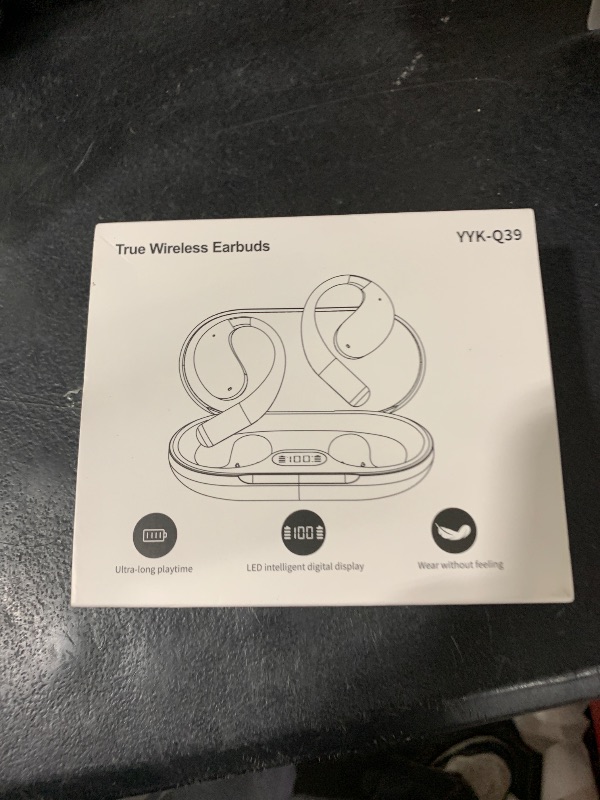 Photo 1 of AI Language Translation Wireless Earbuds Bluetooth 5.4 Real Time Open Ear Headphones, Translator for 144 Languages & Accents,LED Digital Display Charging, Long Battery Life, Fit iOS and Android, Black