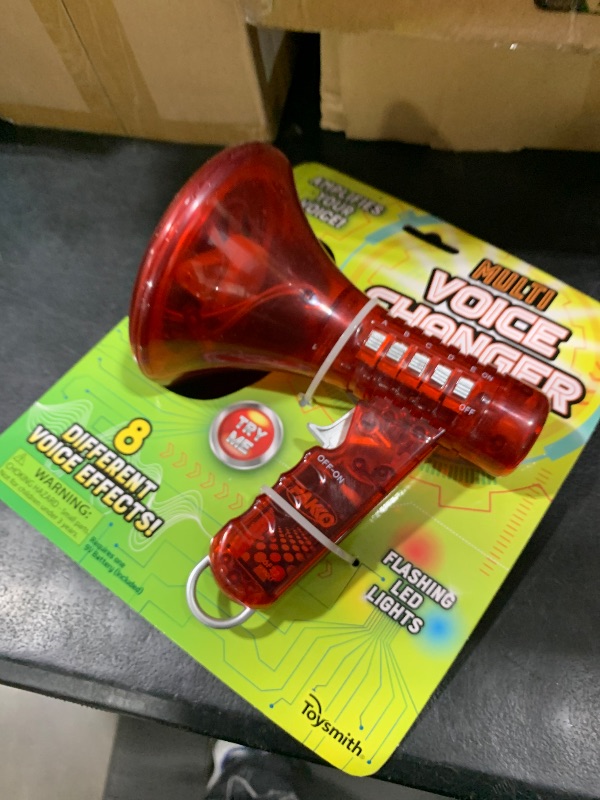 Photo 1 of Toysmith Tech Gear Multi Voice Changer – Amplifies Voice with 8 Fun Effects, Fun Toy or Gift for Kids Ages 5+- Christmas Gifts, Stocking Stuffer, 6.5”, Colors May Vary