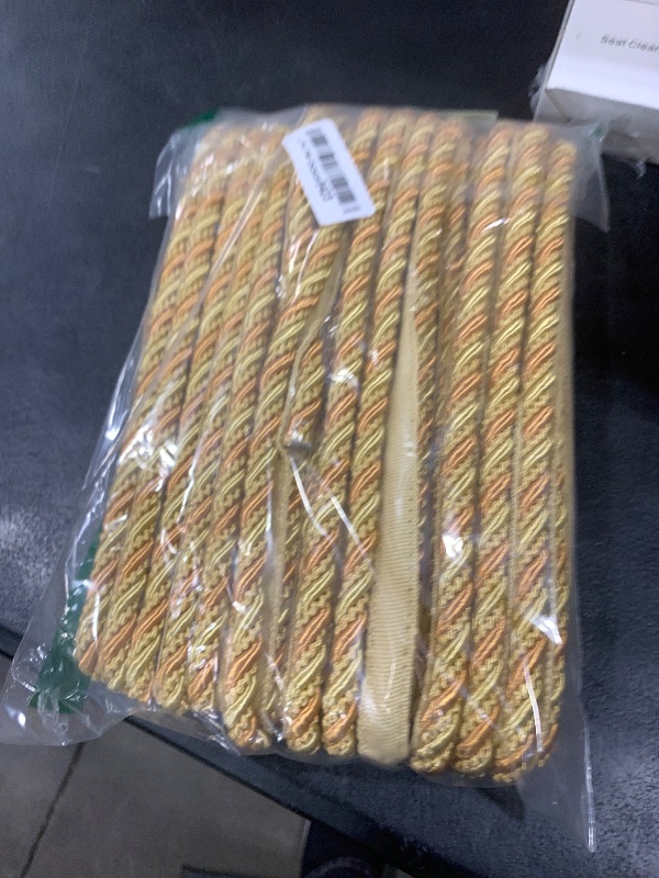 Photo 1 of BEL AVENIR 0.43 inch 13 Yards Twisted Lip Cord Trim Basic Sewing Luxury Multicolor Handmade Crafts DIY Crafts Decoration Edge Piping Embellishments (Gold)