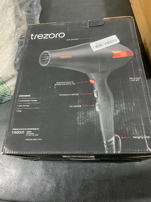 Photo 1 of Professional Ionic Hair Dryer for Salon - 2200W Powerful Blow Dryer - Lightweight Travel for Normal & Curly Hair Includes Volume Styling Nozzle