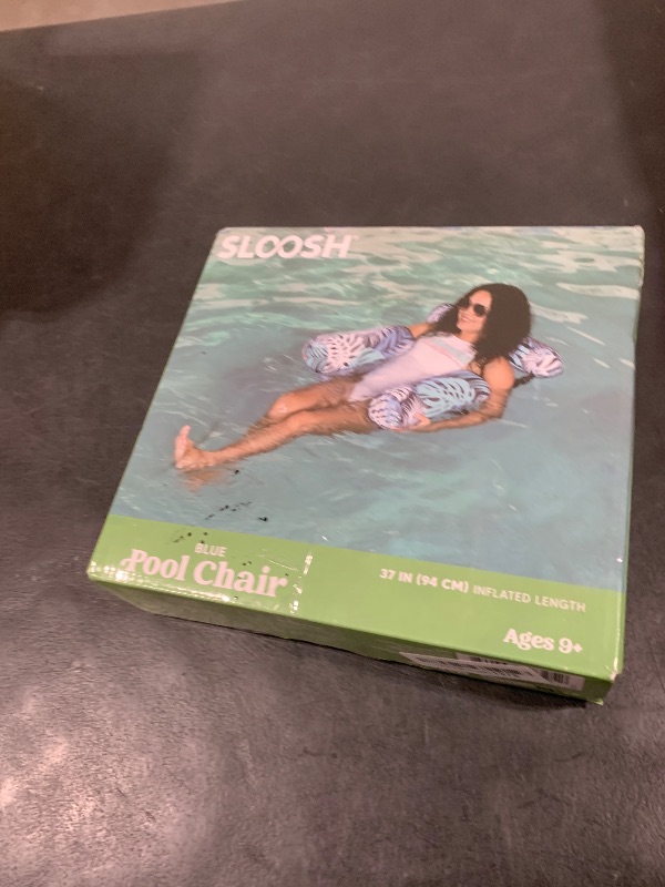 Photo 1 of SLOOSH Pool Floats Chairs Adult,Inflatable Pool Lounge,Plant Pattern Floating Mat Hammock,Blow up Water Chairs Noodles rafts for Party Summer Water Beach Fun,Blue Leaves