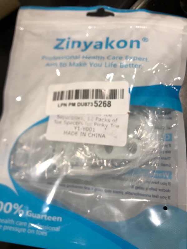 Photo 1 of Zinyakon Two Hole Gel Small Toe Separator, 12 Pcs Little Toe Spacer for Overlapping Toe, Calluses, Blister, Relieve Foot Pain, Pinky Toe Corrector for Little Toe Bunion Pain