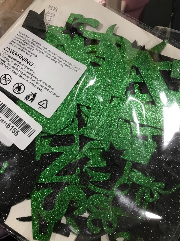 Photo 1 of 2025 Graduation Decor Green Graduation Glitter Centerpieces Table Topper Graduation Party Decorations Glitter Photo Booth Props Set of 6