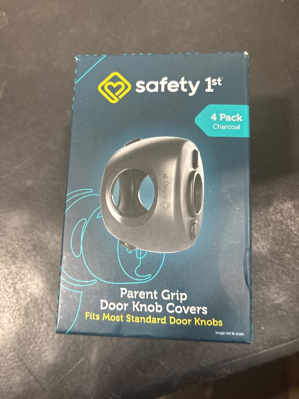 Photo 1 of Safety 1st Parent Grip Door Knob Covers, Grey/Charcoal, 4 Count (Pack of 1)