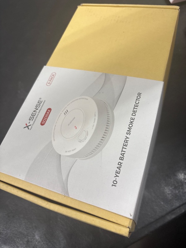 Photo 1 of X-Sense  Alarm, 10-Year Battery Fire Alarm Smoke Detector with LED Indicator & Silence Button, SD2J0AX, Pack of 5